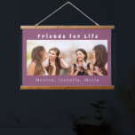Friends for life photo names purple hanging tapestry<br><div class="desc">A gift for your best friend(s) for birthdays,  Christmas or a special event. White text: Friends for Life. Personalize and use your own photo and names. A trendy purple,  plum colored background.</div>