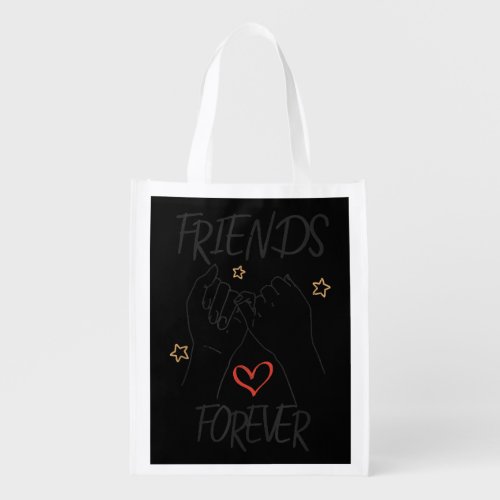 Friends forever best friend love friendship trust  grocery bag