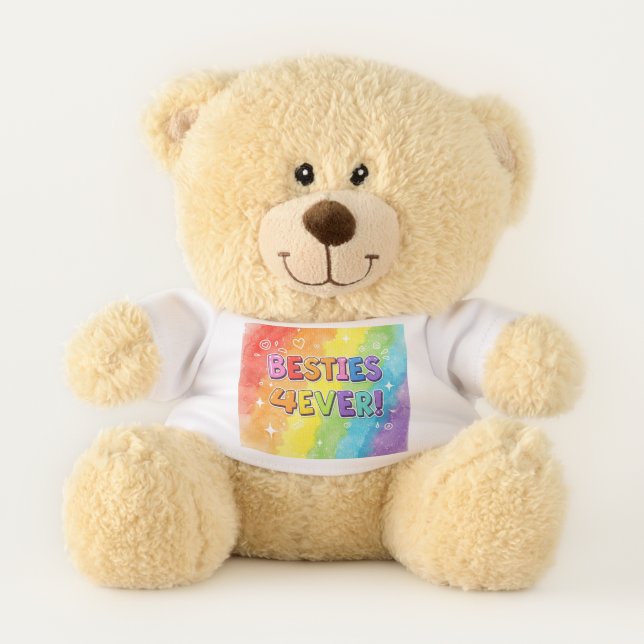  Friends Forever, by Natasha Us  Teddy Bear (Front)