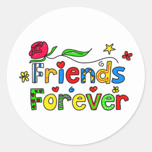 Arbeid Gemaakt van Grondwet Best Friend Forever Stickers - 212 Results | Zazzle