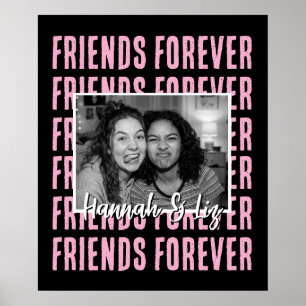 Friends Forever Custom Photo & Names Poster
