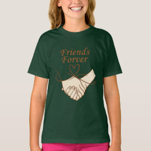 Friends Forever Cute Hand-in-Hand Girls’ T-Shirt