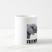 Friends Forever Elephants hugging / kissing Coffee Mug (Center)