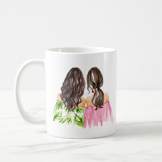 Friends Forever Gift Mug Brunettes (Left)