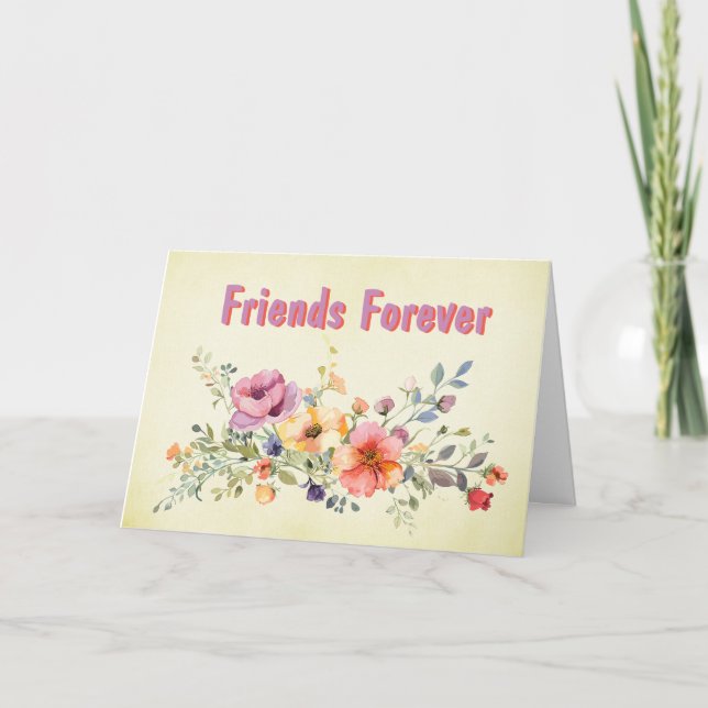 Friends Forever Greeting Card (Front)