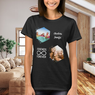 Friends forever infinity photo names black T-Shirt