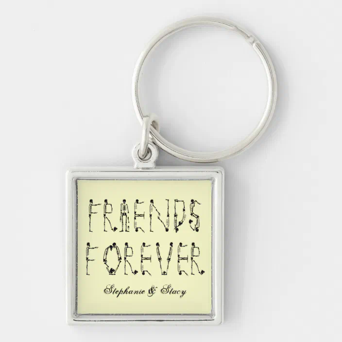 FRIENDS FOREVER ANGEL STYLE PHOTO INSERT MULTI COLORED KEY CHAIN NEW 