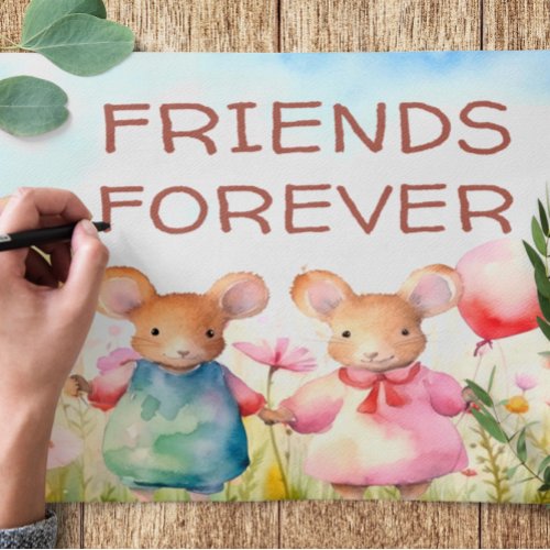 FRIENDS FOREVER MOUSE COUPLE VALENTINES CARD