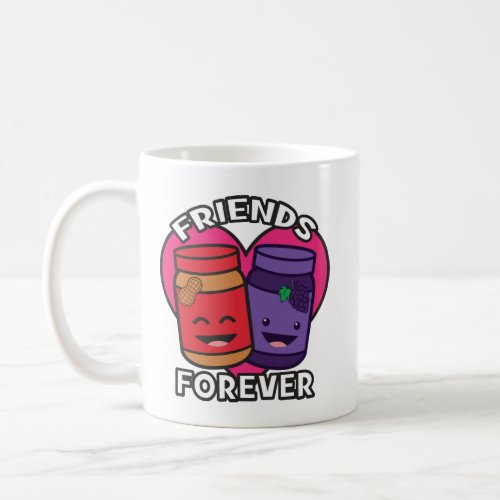 Friends Forever _ Peanut Butter And Jelly Kawaii Coffee Mug