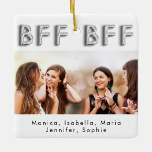 Friends forever photo ceramic ornament