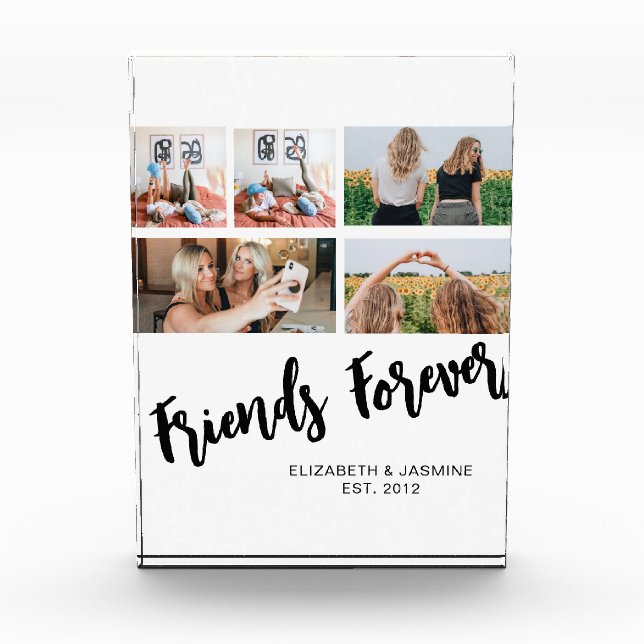 Friends Forever Photo Collage Gift for BFF Custom (Front)