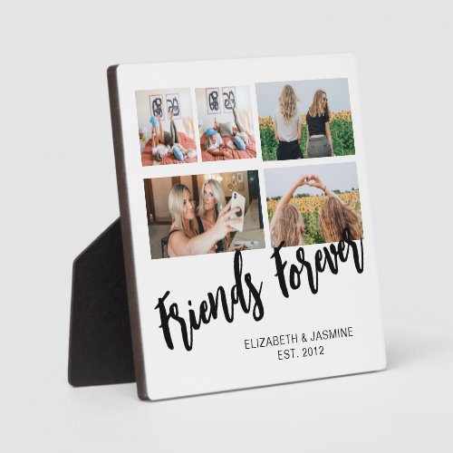 Friends Forever Photo Collage Gift for BFF Custom Plaque