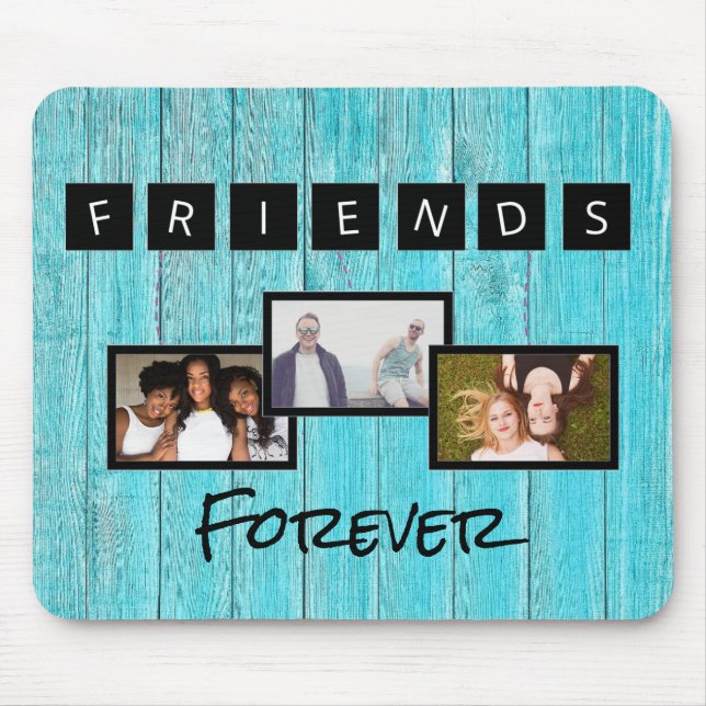 Friends Forever Photo Collage Keepsake Best Friend Mouse Pad (Front)