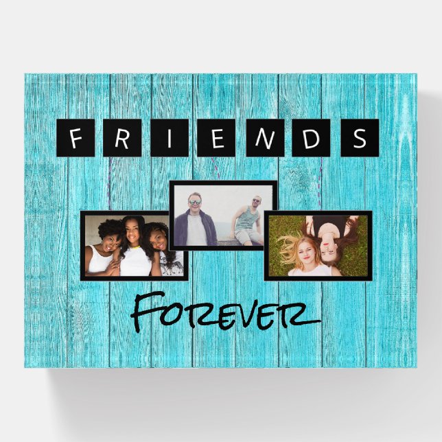 Friends Forever Photo Collage Keepsake Best Friend Paperweight (Front)
