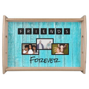 Friends Forever Photo Collage Keepsake Best Friend Serving Tray