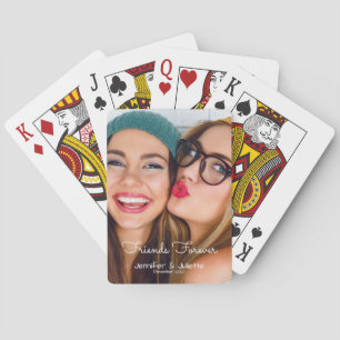 Friends Forever photo names dates personalize Play Poker Cards