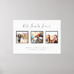 Friends forever photo names white chic canvas print