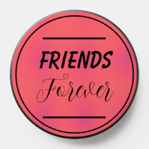 "Friends Forever" Phrase Pink & Purple Background