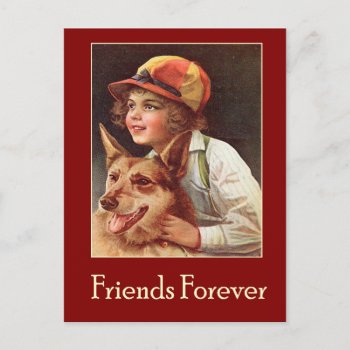 Friends Forever Postcard by vintagecreations at Zazzle