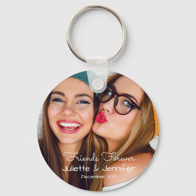 Friends forever | upload photo add names and date keychain (Front)