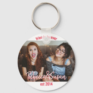 Friends forever   upload photo add names and date keychain
