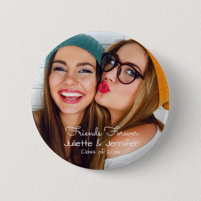 Friends forever | upload photo add names class of button (Front)