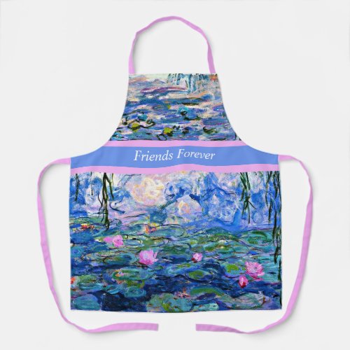 Friends Forever Water Lilies art Apron