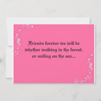 Friends forever wedding invitation