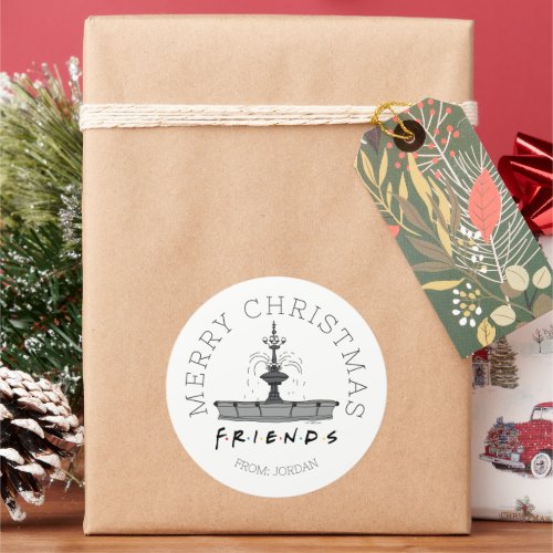 FRIENDS Fountain  Christmas Gift Tag