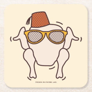 FRIENDS™ Friendsgiving Square Paper Coaster