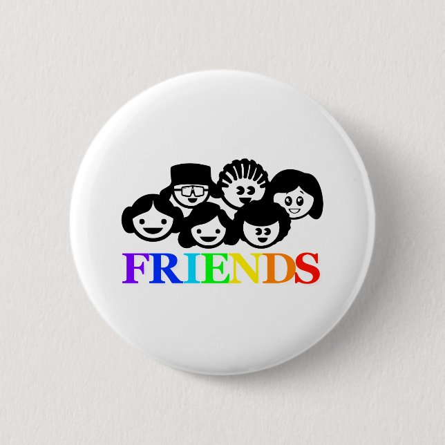 ''Friends'' Friendship Badge Pinback Button (Front)