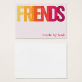 "Friends" Friendship Bracelet Card (Front & Back)