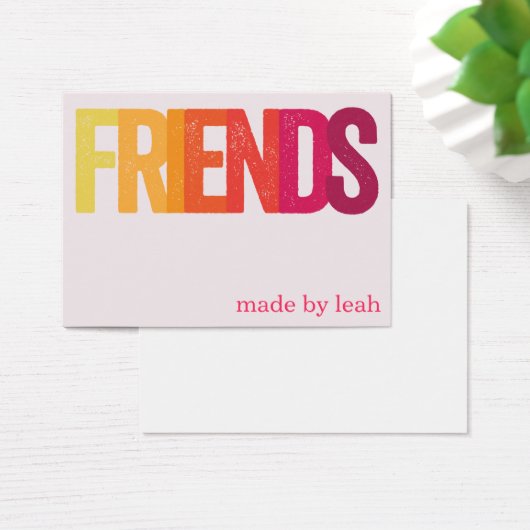 "Friends" Friendship Bracelet Card (Desk)
