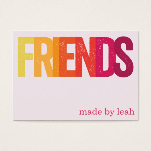 Customizable "Friends" Friendship Bracelet Card Business Card Template