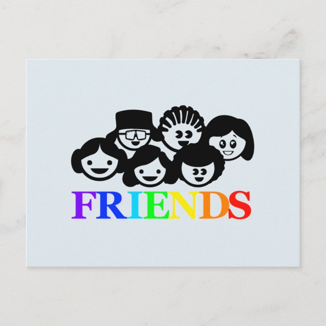 "Friends" Friendship Postcard (Front)