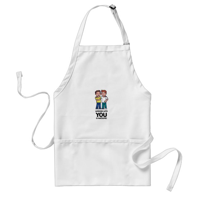 Friends From Work - Two Men Classic Adult Apron (Front)