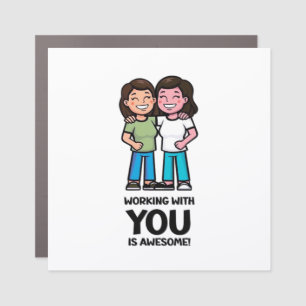 Friends From Work - Two Women Classic Car Magnet