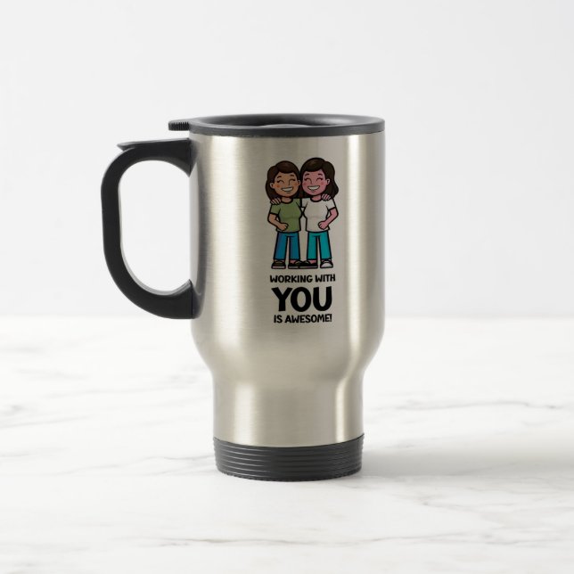 Friends From Work - Two Women Classic Travel Mug (Left)