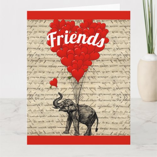 Friends fun romantic Valentines Card