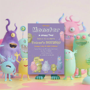Friends Funny Monsters birthday Invitation