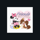 Friends Fur Ever Minnie and Pup Love Canvas Print<br><div class="desc">Heartwarming and full of sweet Disney charm, this adorable artwork celebrates friendship with Minnie Mouse sharing a joyful moment with a lovable puppy. Featuring soft colors, playful details, and a cozy, feel-good vibe, this design perfectly captures the magic of companionship and unconditional love. Ideal for customizable Zazzle products like apparel,...</div>