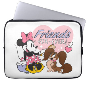 Friends Fur Ever Minnie and Pup Love Laptop Sleeve