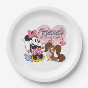 Friends Fur Ever Minnie and Pup Love Paper Plates