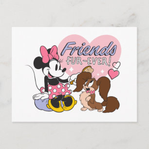 Friends Fur Ever Minnie and Pup Love Postcard