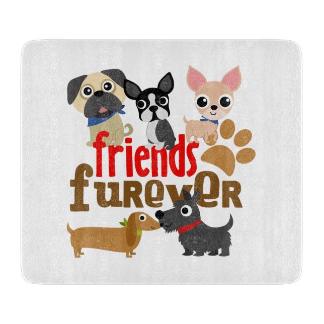 Friends Furever Dogs Puppies Cutting Board (Front)