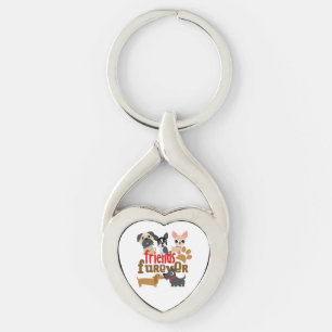 Friends Furever Dogs Puppies Keychain
