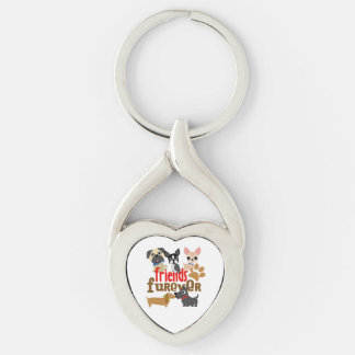 Friends Furever Dogs Puppies Keychain