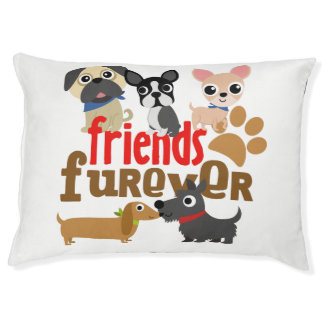 Friends Furever Dogs Puppies Pet Bed