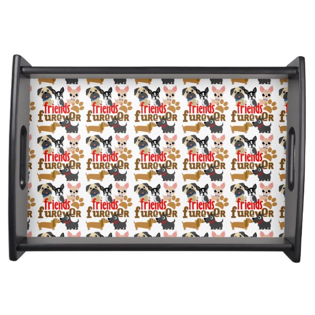 Friends Furever Dogs Puppies Serving Tray (Front)