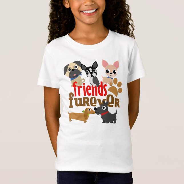 Friends Furever Dogs Puppies T-Shirt (Front)